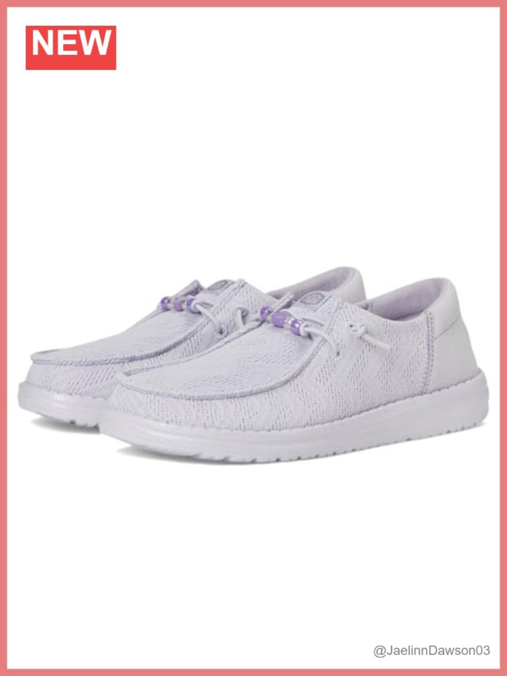 Hey Dude Wendy Slip-On Sneakers Polyester Upper Elastic Laces Lightweight